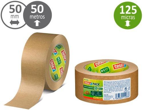 Cinta de embalaje ecológica de papel kraft o plástico reciclado