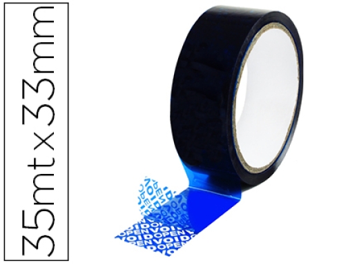 Comprar Cinta seguridad Qconnect precinto postal azul 35 mt x 33 mm KF17111