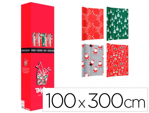 Papel de regalo Basika navidad rollo de 100 x 300 cm modelos 01040002, imagen mini
