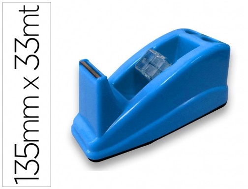 Portarrollo sobremesa Q-connect plastico para cinta de 33 mt color azul 135x58x60 KF11387, imagen mini