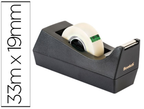 Comprar Portarrollo sobremesa Scotch c38 color negro incluye 3 cintas Scotch magic 33 7100044085