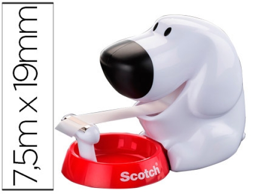 Comprar Portarrollo sobremesa Scotch doggy 8,9 mt x 19 mm incluye rollo de C31 DOG