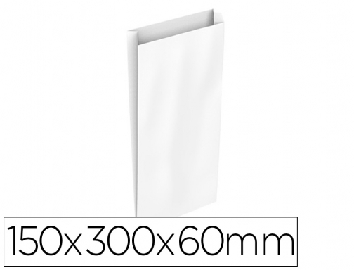 Sobre papel Basika celulosa blanco con fuelle s 150x300x60 mm paquete de 02033000, imagen mini