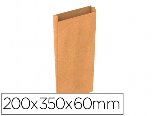 Sobre papel Basika kraft natural liso con fuelle m 200x350x60 mm paquete 02019001, imagen mini