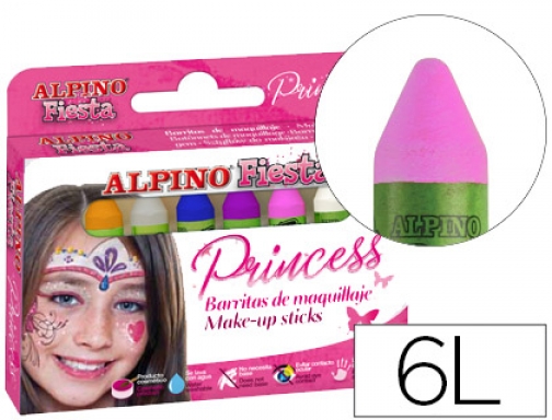 Barra maquillaje Alpino estuche de maquillaje princess 6 colores DL000112 , surtidos, imagen mini