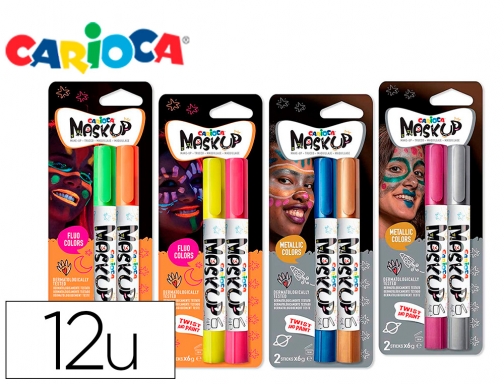 Barra de maquillaje Carioca mask up neon metallic expositor 12 blister de 52014 , surtidos, imagen mini