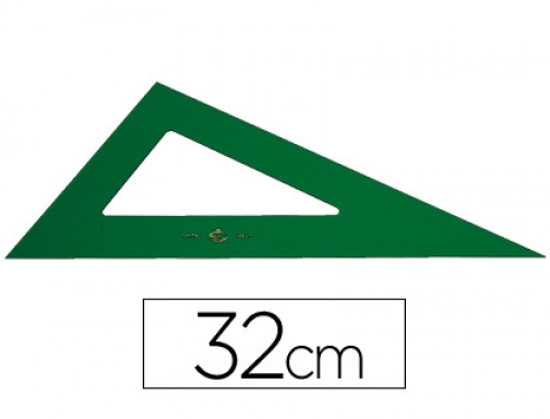 Cartabón de 32 cm 30 cm 813 color verde Faber-Castell 666/32 Regla técnica 