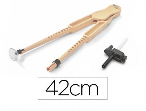 Compas para encerado Faibo de plastico con adaptador imitacion madera 42 cm 238U, imagen mini
