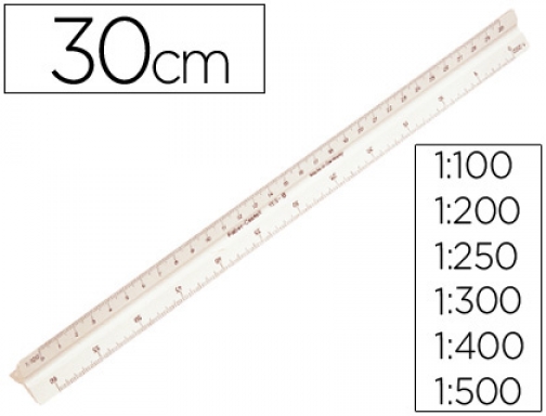 Escala faber plastico 153-b -1:100-200-250-300-400-500 Faber-Castell 176152, imagen mini