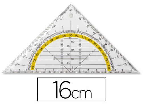 Escuadra Liderpapel geometria 16 cm
