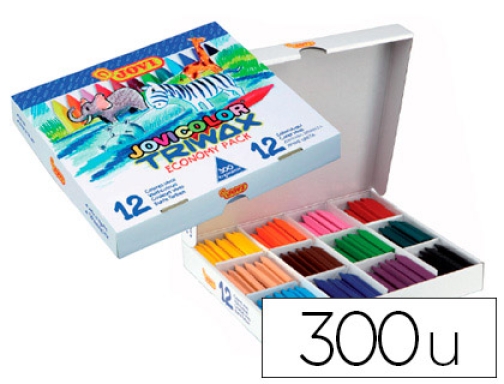 Comprar Lapices cera Jovi color triwax caja de 300 unidades 12 colores surtidos 979