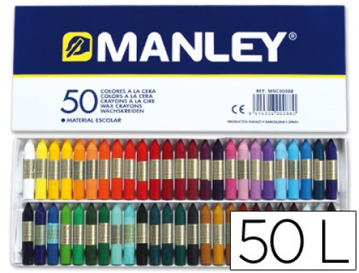 Lapices cera Manley caja de 50