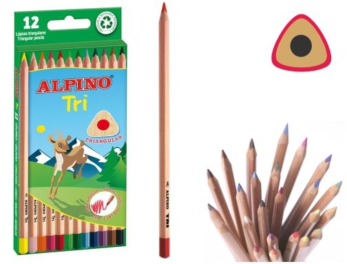 Comprar Lapices de colores Alpino tri estuche de 12 colores surtidos AL000128