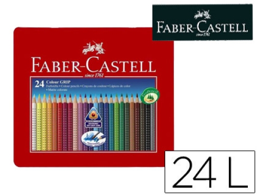 Comprar Lapices de colores faber-castell acuarelable colour grip triangular caja de metal de Faber-Castell 112423 , surtidos