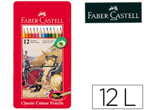 Comprar Lapices De Colores Faber-castell Caja De Metal De 12 Colores Surtidos 115801