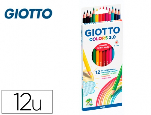Lapices de colores Giotto colors 3.0 mina 3 mm caja de 12 F276600, imagen mini