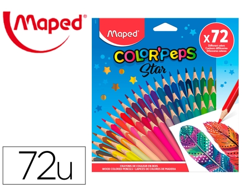 Comprar Lapices de colores Maped color peps star caja de 72 colores surtidos 832072