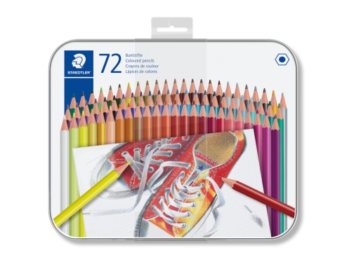 Comprar Lapices de colores Staedtler caja de metal de 72 unidades colores surtidos 175 M72