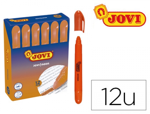 Estuche 1815 Jovi 12 marcadores con Gel Color Naranja 