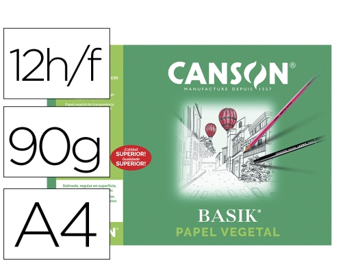 Comprar Papel vegetal Guarro Din A4 9095 gr minipack de 12 hojas C200407621