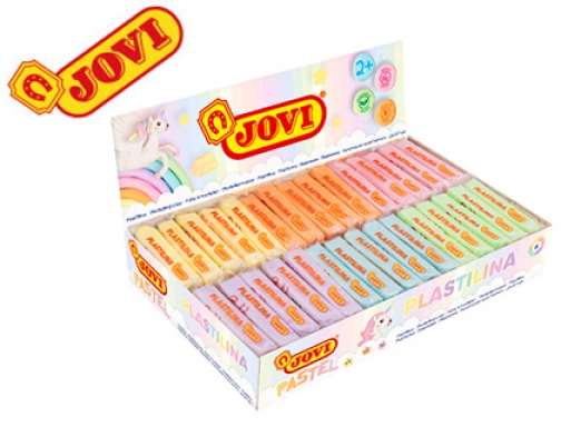 Plastilina Jovi 70 tamaño pequeño caja de 30 unidades colores pastel  surtidos 70P