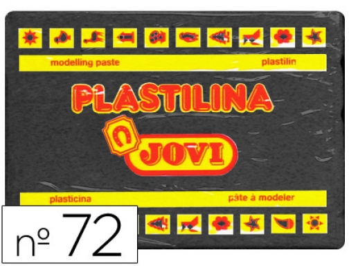 Plastilina Jovi 72 negro -unidad -tamaño