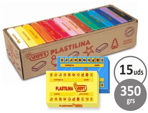 Compra Plastilina jovi -bandeja con 10 paquetes colores surtidos