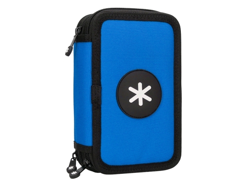 Comprar Plumier escolar Antartik triple cremallera color azul 36 piezas TK74