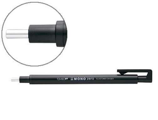 Portagomas Tombow con clip punta goma negra redonda 2,3 mm diametro color  EH-KUR11