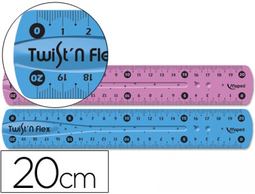 Regla Maped plastico flexible 20 cm