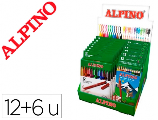 Rotulador Alpino standard caja de 12 colores expositor de 12 unidades + AR000800, imagen mini