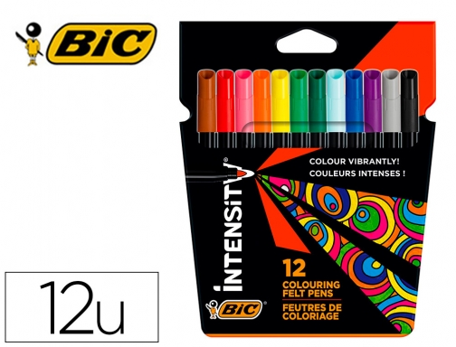 Lápices de Colores BIC Intensity Surtidos, Pack de 24 uds