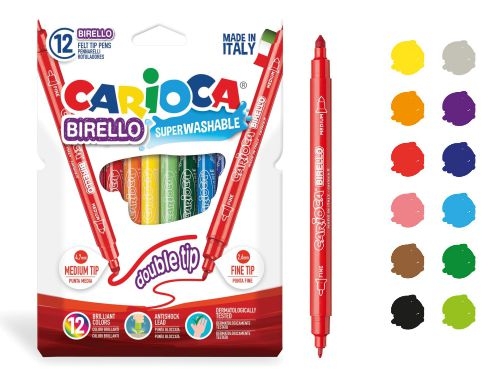 Carioca Jumbo - Rotuladores de colores, caja de 12 colores