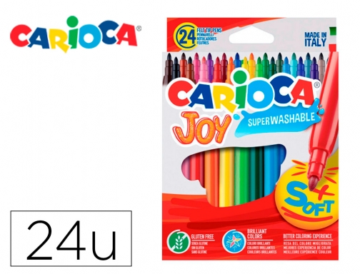 Rotulador Carioca joy caja de 24 colores 40615, imagen mini