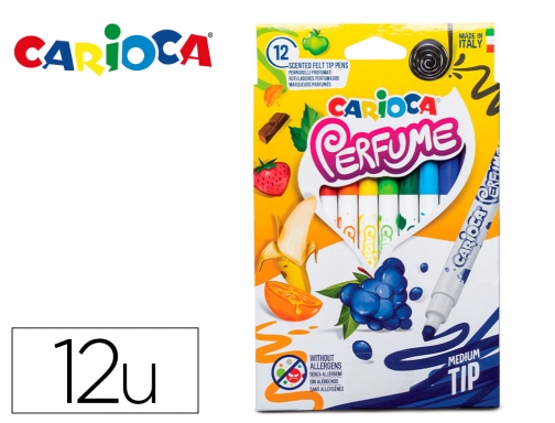 Rotulador Carioca perfume xplosion caja de 12 unidades colores surtidos 42672, imagen mini