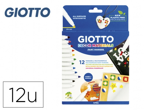 Comprar Rotulador Giotto decor materials -caja de 12 colores surtidos F45340000