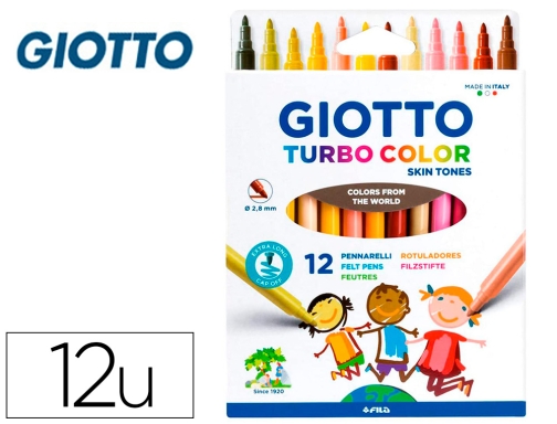 Rotulador Giotto Turbo Glitter Purpurina Caja de 8 Unidades