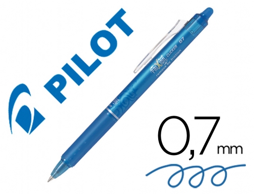 Boligrafo Pilot frixion clicker borrable 0,7 mm color azul claro NFCAC, imagen mini