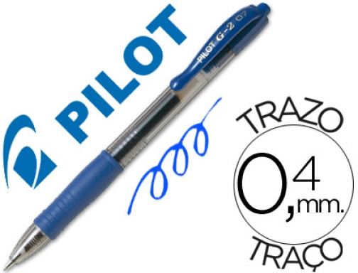Boligrafo Pilot g-2 azul tinta