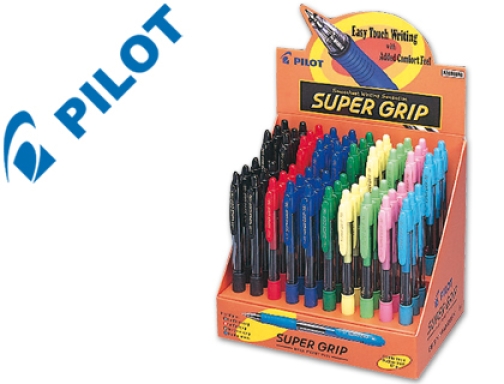 Boligrafo Pilot super grip expositor de 60 unidades NESG , surtidos