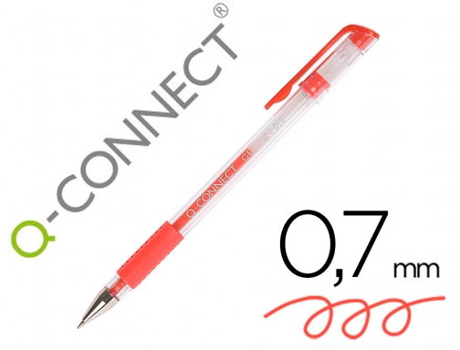 Boligrafo Q-connect tinta gel rojo