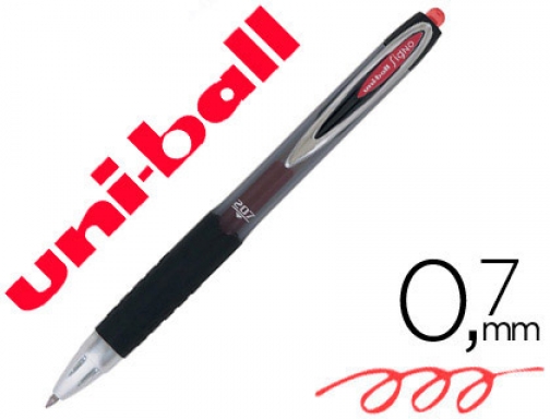 Boligrafo Uni-ball roller umn-207 retractil 0,7 mm color rojo Uniball 762658000, imagen mini