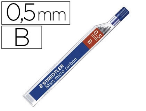 Comprar Minas Staedtler mars micro grafito 0,5 mm b tubo con 12 unidades 250 05B
