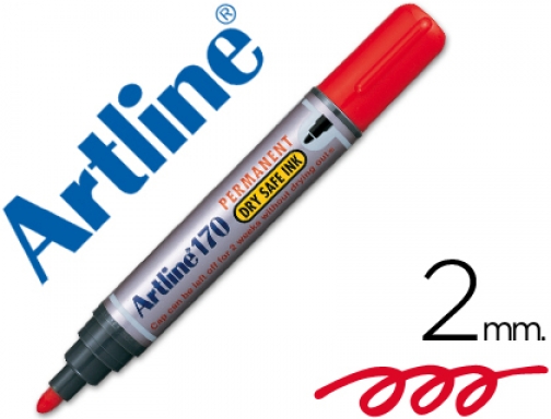 Rotulador Artline marcador permanente 170 rojo