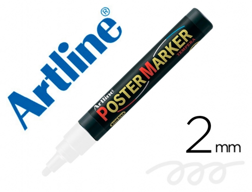 Rotulador Artline poster marker epp-4-bla punta redonda 2 mm color blanco 64607, imagen mini