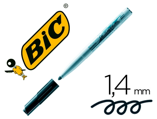 Rotulador Bic velleda para pizarra negro punta redonda 1,4 mm 9581711