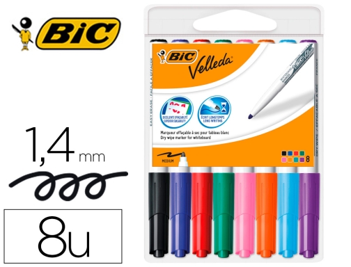 Bic Velleda Rotuladores para Pizarra 5 Unidades Colores Surtidos