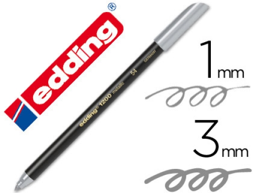 Comprar Rotulador Edding punta fibra 1200 plata n.54 punta redonda 13 mm 120054