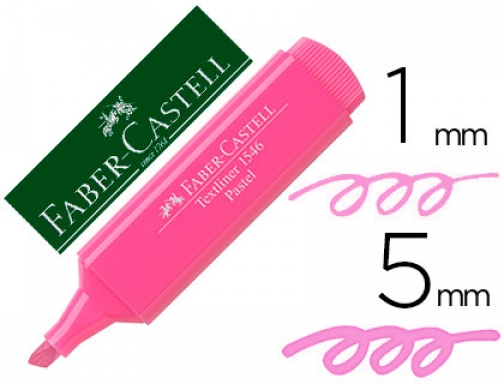 Rotulador faber fluorescente 1546 color pastel rosa Faber-Castell 154654, imagen mini