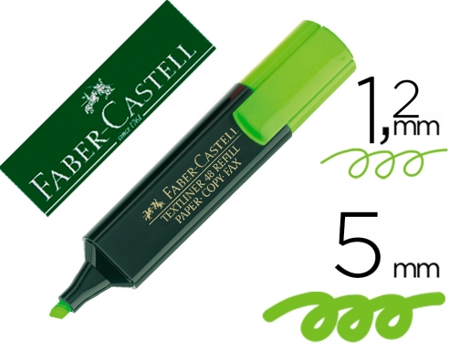 Rotulador faber fluorescente 48-63 verde Faber-Castell 154863, imagen mini